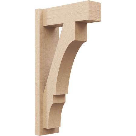 Ekena Millwork 5 1/2-in W x 14-in D x 26-in H Balboa Block Rough Cedar Woodgrain TimberThane Outlooker, Primed Tan OUTUR055X14X26BOA44RCPR